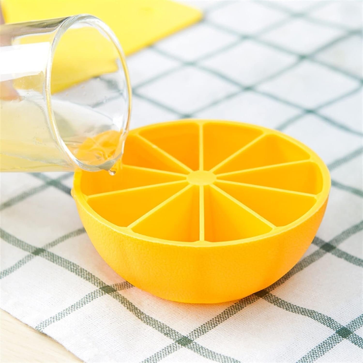 Lemon Shape Flexible Silicone Ice Cube Tray  8-slot Round Ice Mold (1 Pc) Lemon Shape Flexible Silicone Ice Cube Tray  8-slot Round Ice Mold (1 Pc)